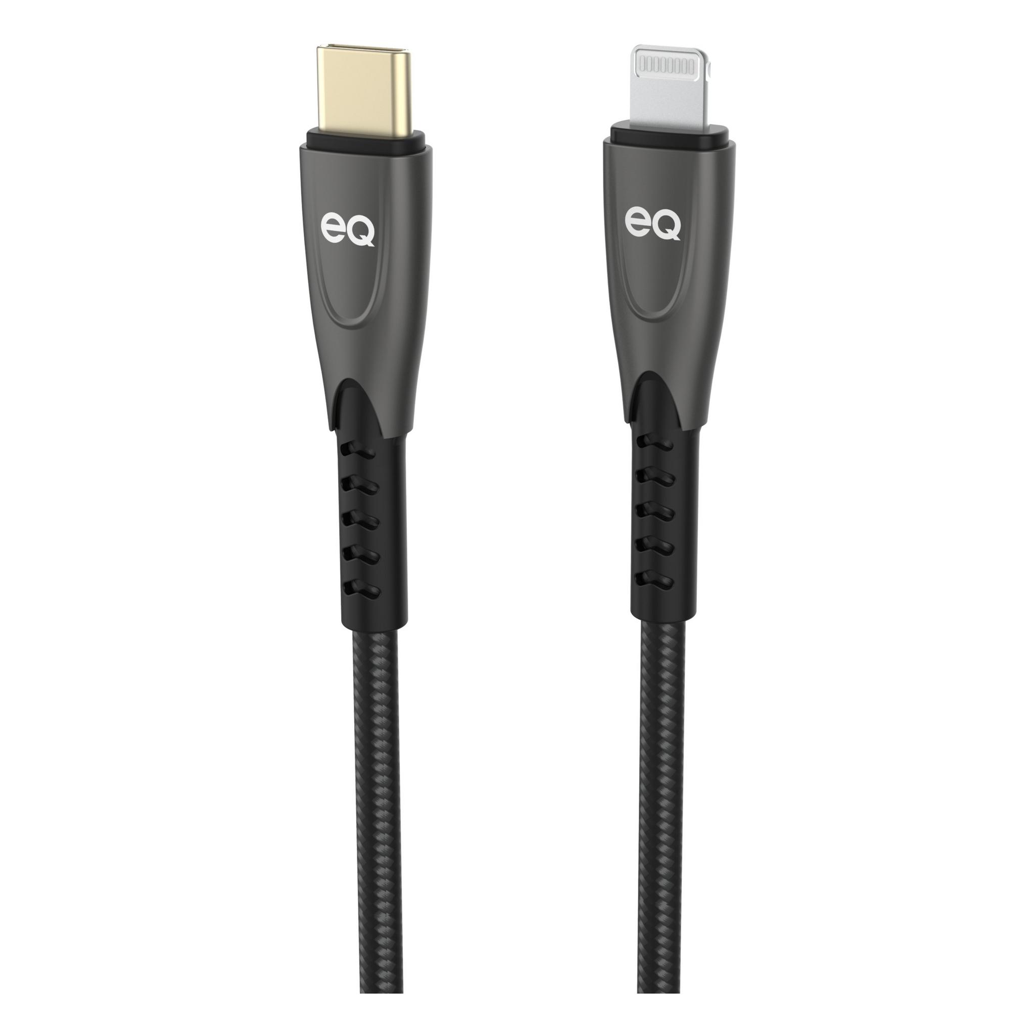 EQ USB-C to Lightning 1m Super Cable - Black
