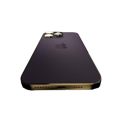 Givori iPhone 14 Pro 256GB Phone - Gold Plated Frame - Purple