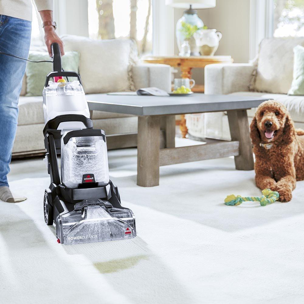 منظف السجاد باور كلين 2اكس من بيسيل، قدرة 600 واط، سعة 4.7 لتر، 3112K - رمادي فحمي/أحمر