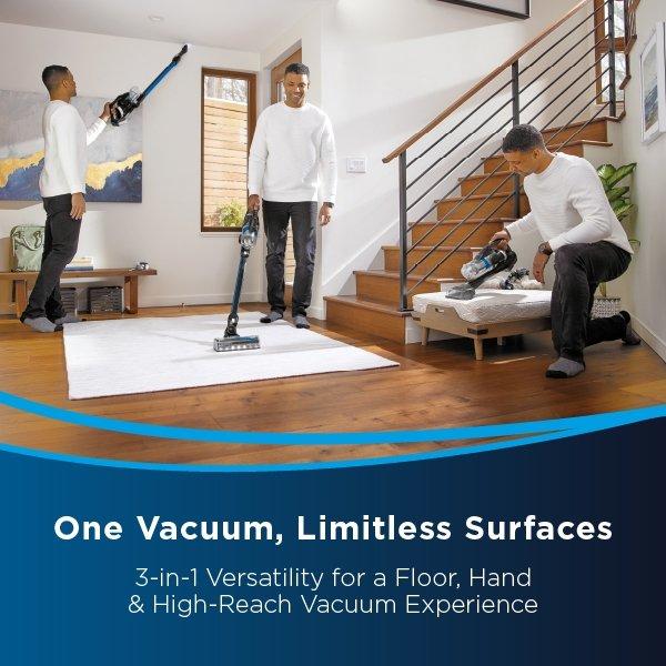 مكنسة  كهربائية لاسلكية اومنيبت تيربو من بيسيل، قدرة 400 واط، سعة 0.4 لتر، 3175B - أزرق