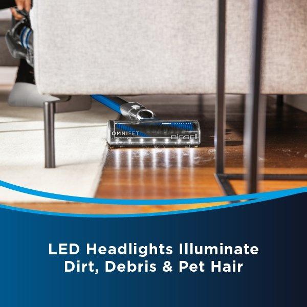 مكنسة  كهربائية لاسلكية اومنيبت تيربو من بيسيل، قدرة 400 واط، سعة 0.4 لتر، 3175B - أزرق