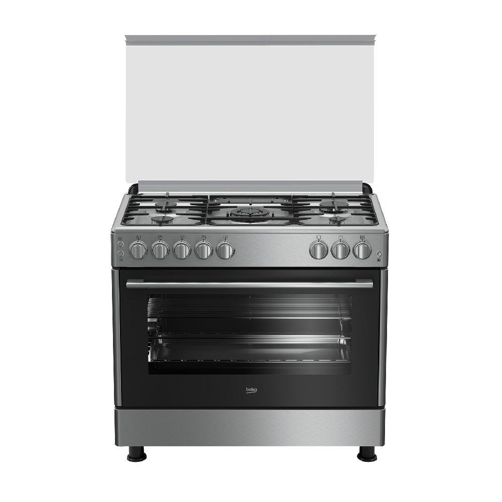 BEKO 4 Gas + 1 Wok Cooker Gas, 90X60CM, 111L Capacity Xcite
