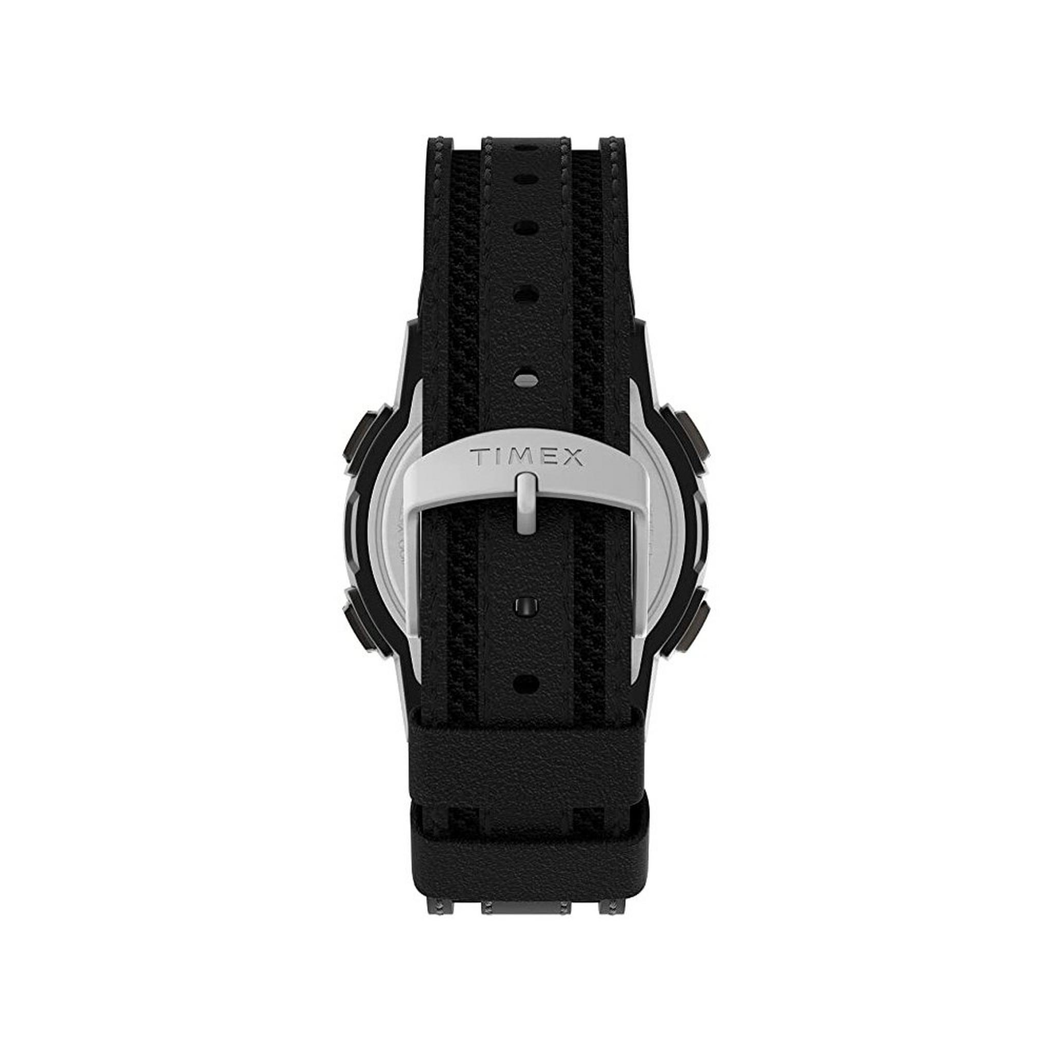 ساعة اكسبديشن للرجال من تايمكس، رقمية ، 41 مم ، حزام جلدي ، TW4B25200 - أسود