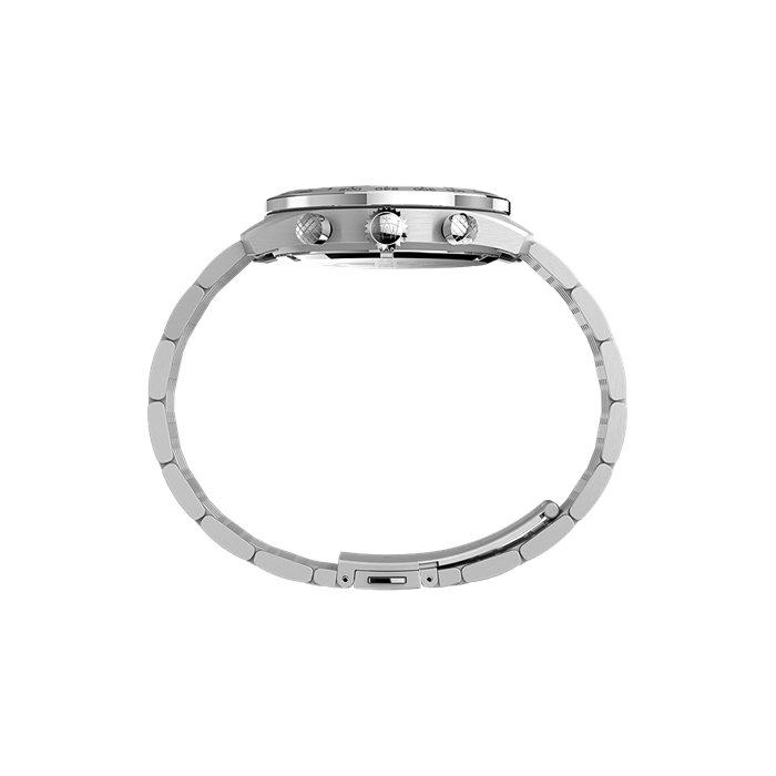 Timex Waterbury Chronograph Watch for Men, Analog 41mm, Leather Strap, TW2V42400 – Silver 