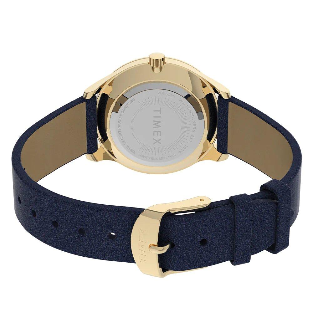 ساعة سيليستيال للنساء من تايمكس، انالوج ، 32 ملم ، حزام جلدي ، TW2V49300 - أسود