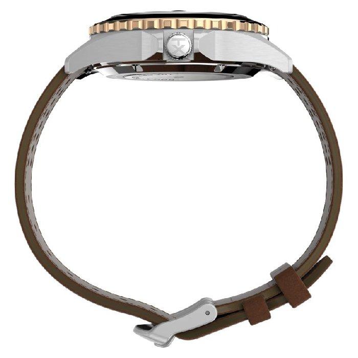 Timex Military Watch for Men, Automatic, 41mm, Leather Band, TW2V41500 - Brown