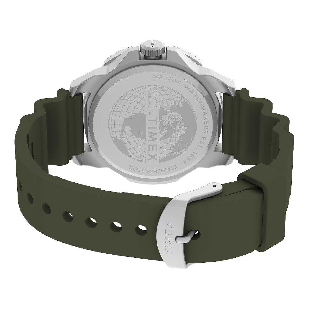 TIMEX Outdoor Watch for Men, Analog, 42mm, Silicone Strap, TW2V40700 - Green