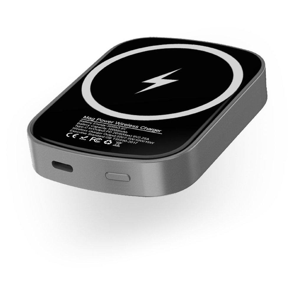 شاحن لاسلكي متنقل من بايكرون، 10000 مللي أمبير ، BKR-PB-MAG10K-GB - أسود