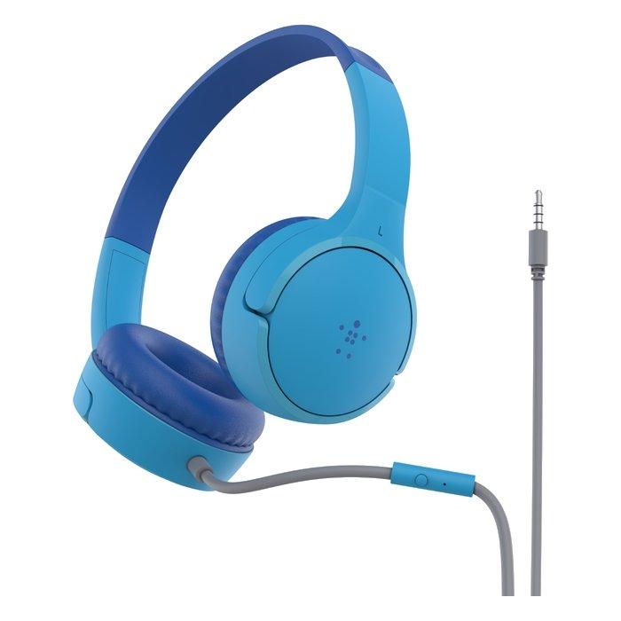 Buy Belkin soundform mini kids wired headphones - blue in Kuwait