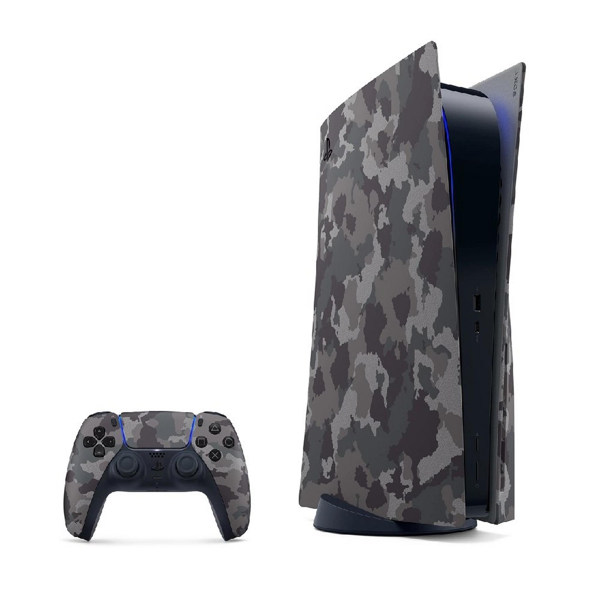 PS5™ Standard Console Covers - Gray Camouflage