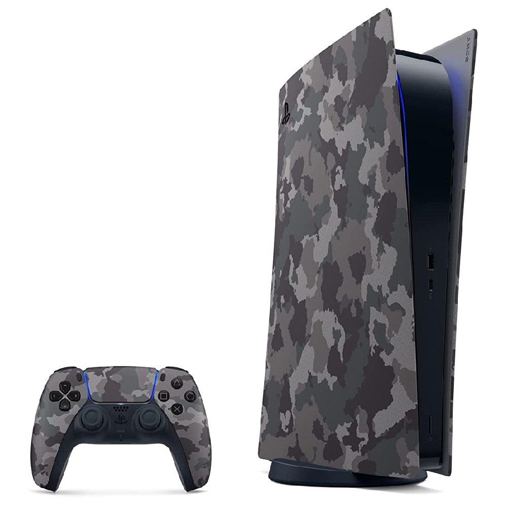 PS5™ Digital Console Covers - Gray Camouflage