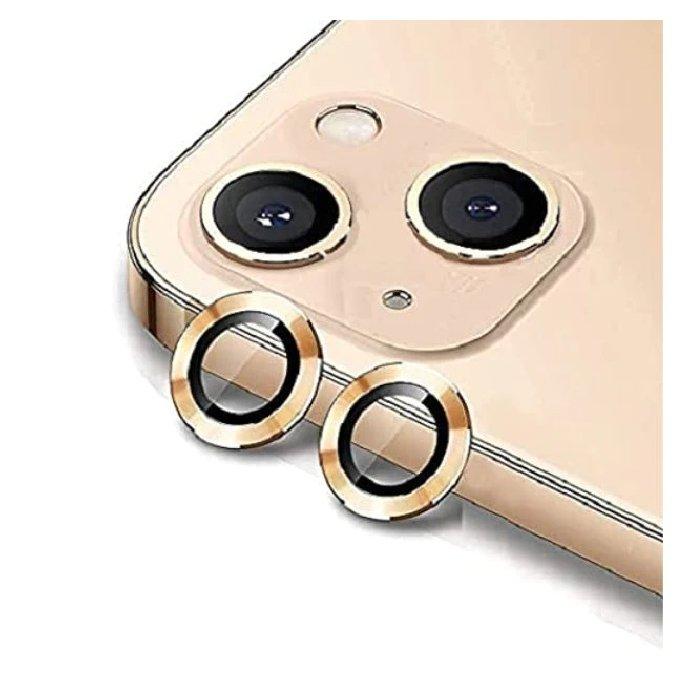 EQ Metal Ring Camera Lens Protector for iPhone 14, EQ-MTLLNS-IPH14-GL - Gold