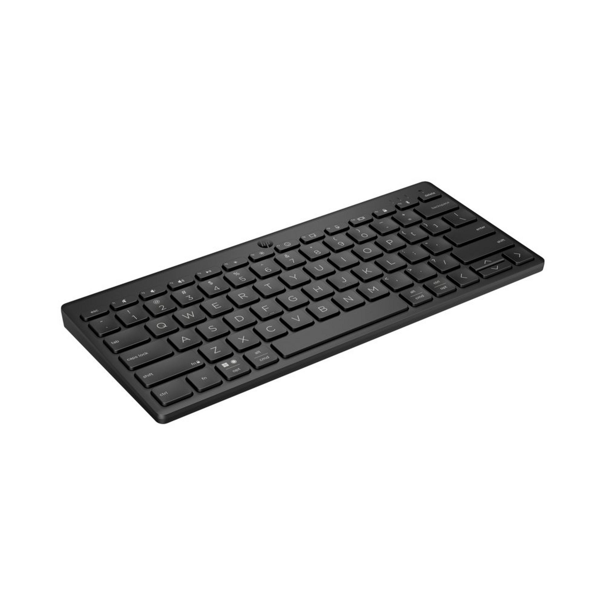 HP 350 Compact Multi-Device Bluetooth Wireless Keyboard, Arabic Keys, 692S8AA#ABV – Black
