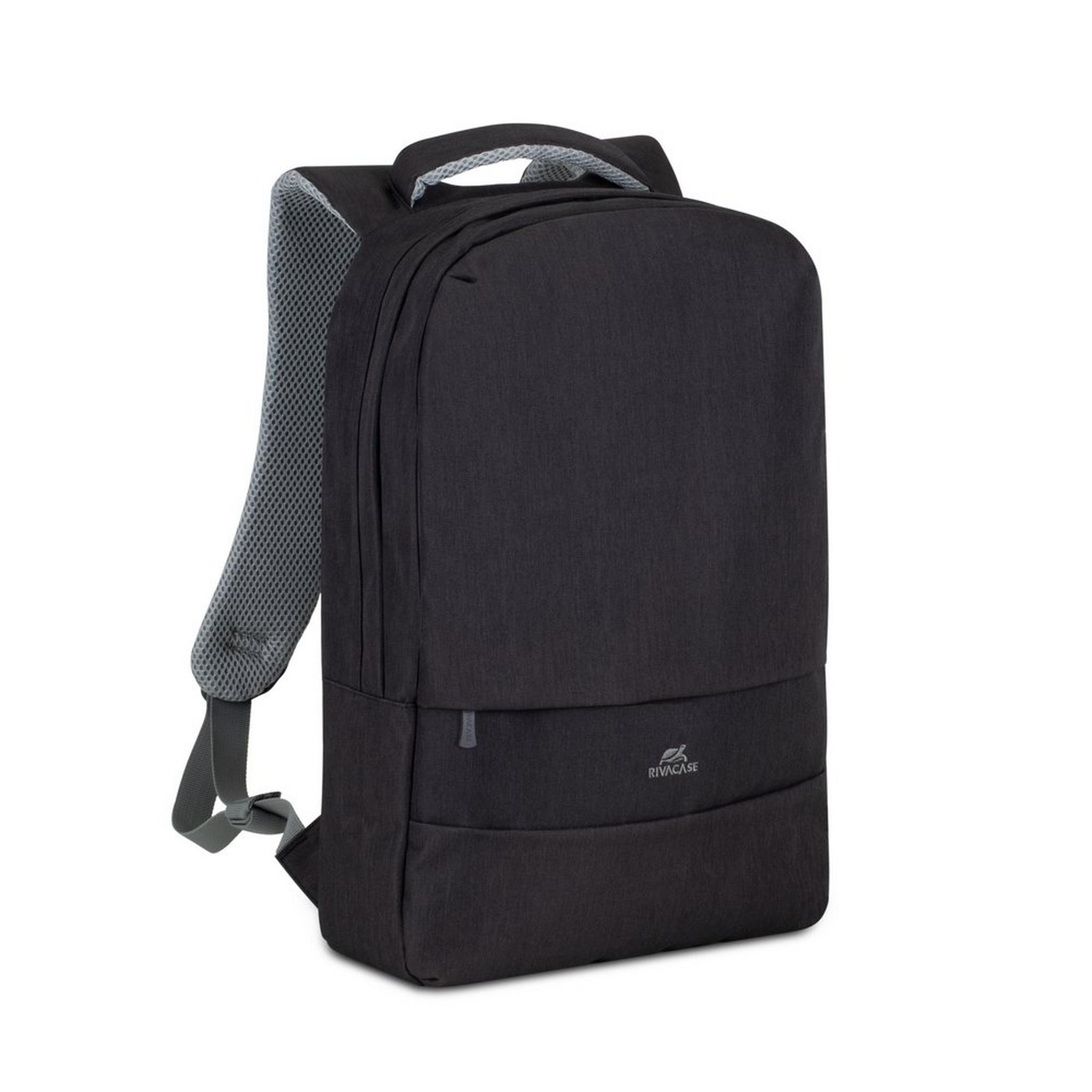 RIVACASE Prater Anti-Theft 15.6" Laptop Backpack - Black
