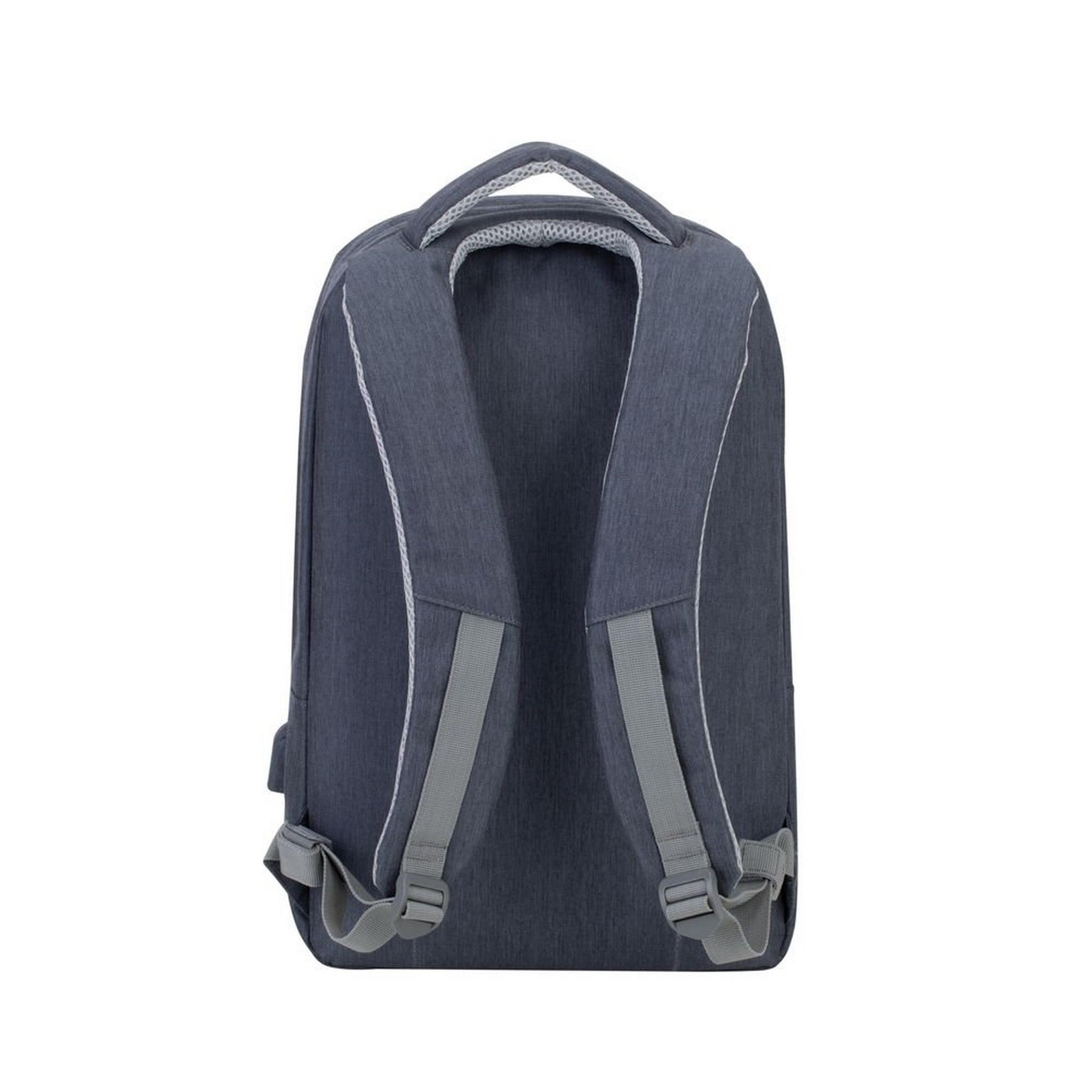 RIVACASE Prater Anti-Theft 15.6" Laptop Backpack - Grey