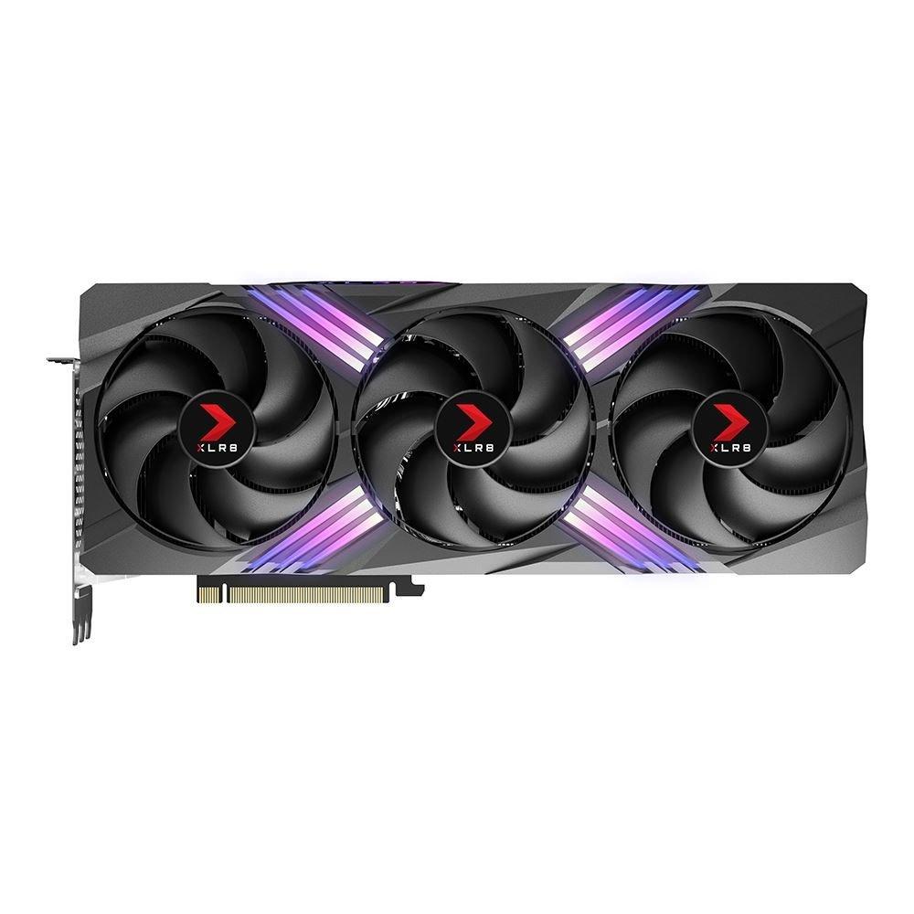 PNY GeForce RTX 4080 XLR8 Gaming Graphics Card, VERTO EPIC-X RGB Overclocked Triple Fan, 16 GB RAM, VCG408016TFXXPB1-O - Black