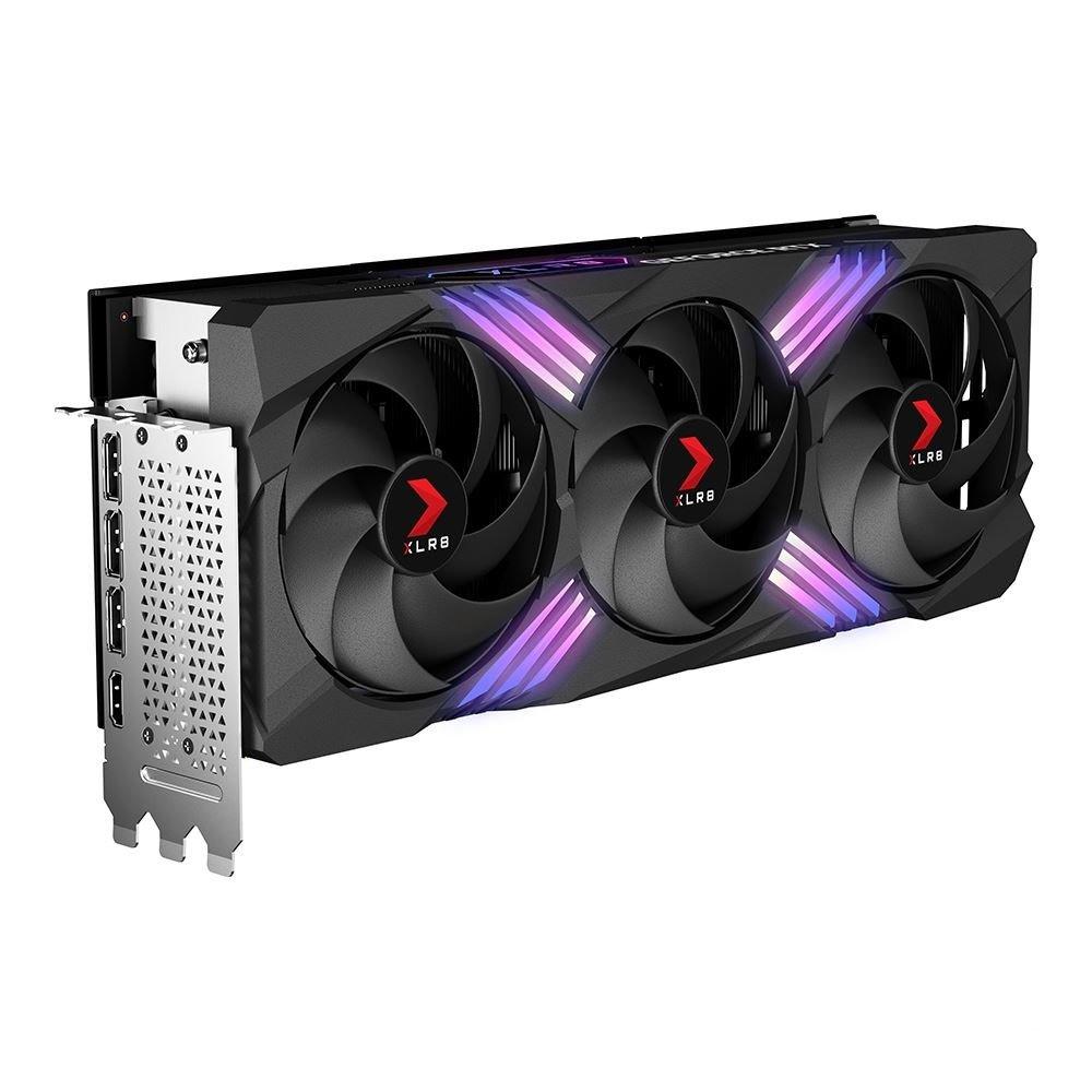 PNY GeForce RTX 4080 XLR8 Gaming Graphics Card, VERTO EPIC-X RGB Overclocked Triple Fan, 16 GB RAM, VCG408016TFXXPB1-O - Black