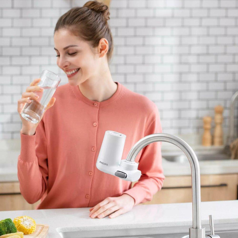 نظام فلتر الترشيح على الحنفية من فيليبس، سعة 1000لتر، AWP3703 - أبيض