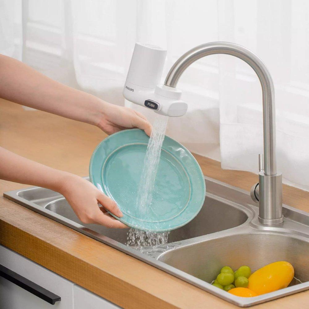 نظام فلتر الترشيح على الحنفية من فيليبس، سعة 1000لتر، AWP3703 - أبيض