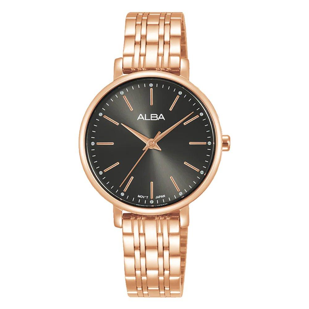 Alba Fashion Watch for Women, Analog, Stainless Steel Band, 30mm, ARX088X1 - Rose Gold