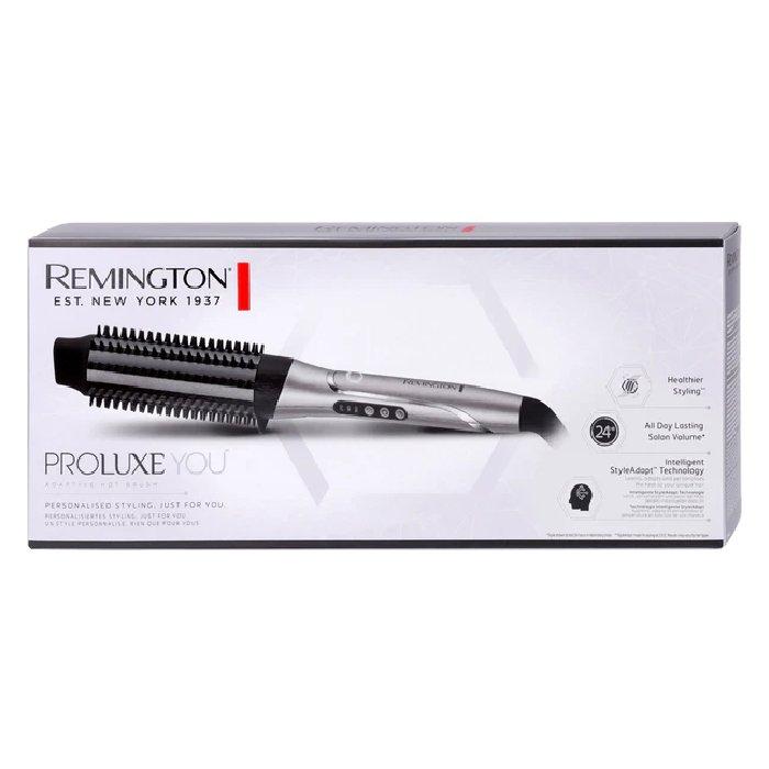 Remington ProLuxe Adaptive Hot Brush, 62 W, 3 Heat Settings, CB9800 – Silver and Black