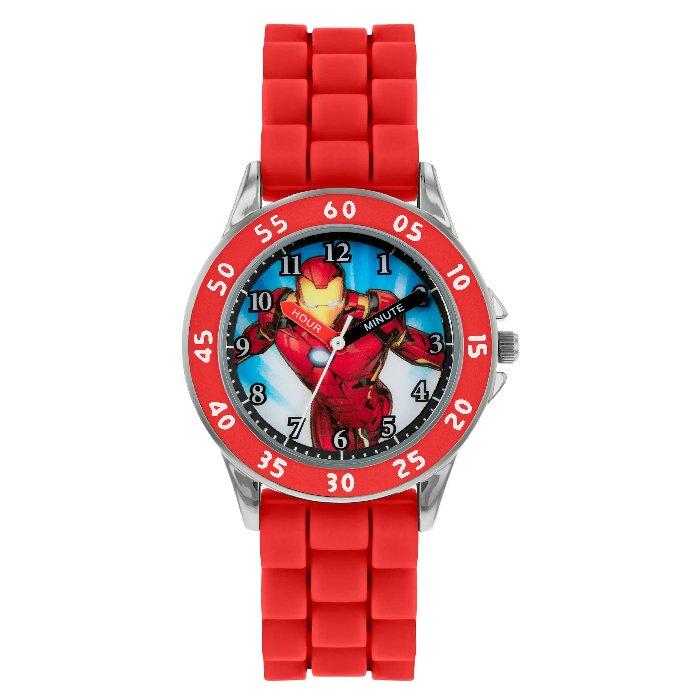 Buy Disney avengers watch for boys, analog, rubber strap, avg9034 - red in Kuwait