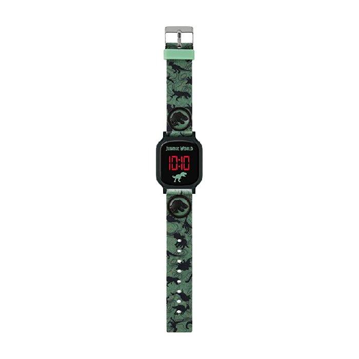 Disney Jurassic World Kids Watch, Digital, 32 mm, Silicone Strap, JRW4072ARG - Green