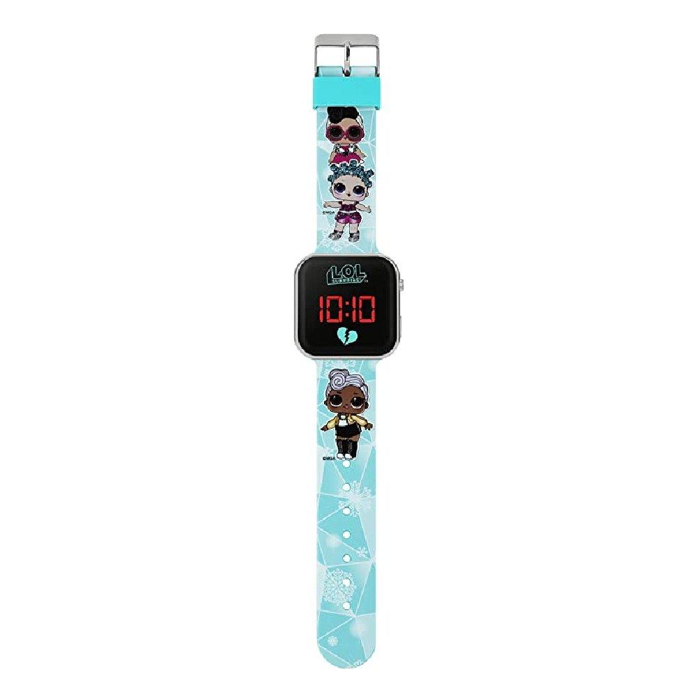 Disney LOL Surprise Kids Watch, Digital, 35 mm, Printed Silicone Strap, LOL4531ARG – Blue