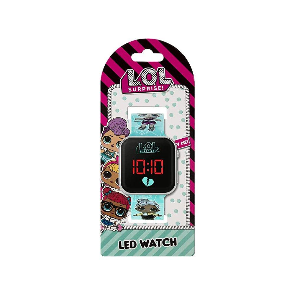 Disney LOL Surprise Kids Watch, Digital, 35 mm, Printed Silicone Strap, LOL4531ARG – Blue