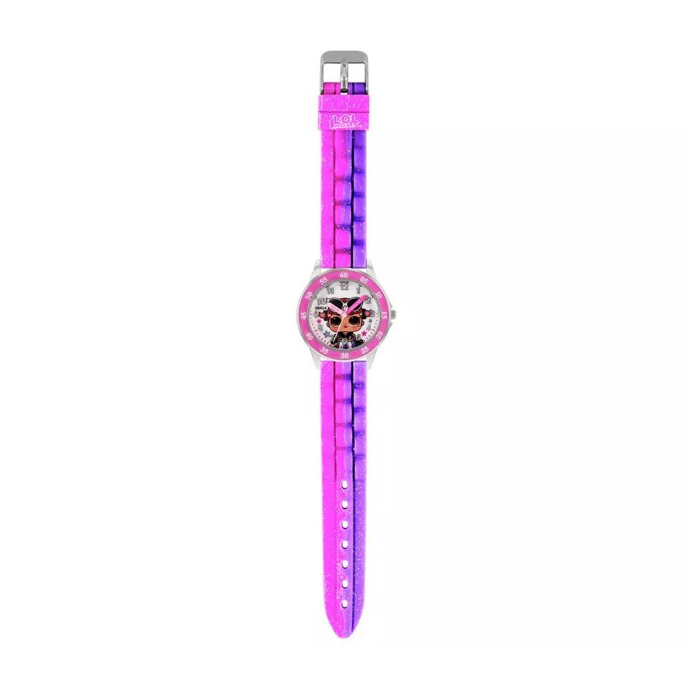 Disney LOL Surprise Kids Watch, Analog, 33m, Printed Silicone Strap, LOL9017ARG - Pink/Purple