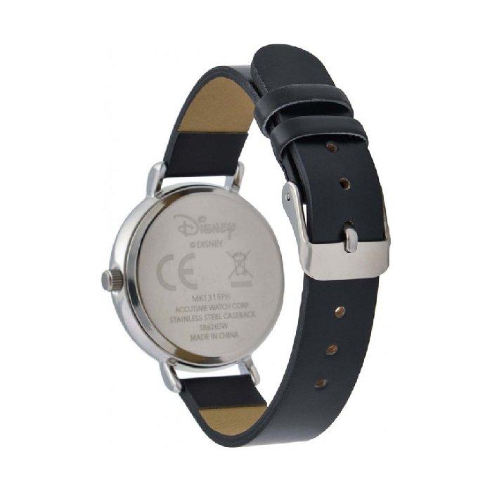 Disney MICKEY MOUSE Kids Watch, Analog, 34 mm, Leather Strap, MK1315 – Black
