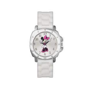 Buy Disney minnie mouse kids watch, analog, 33 mm, rubber strap, mn1064arg – white in Kuwait