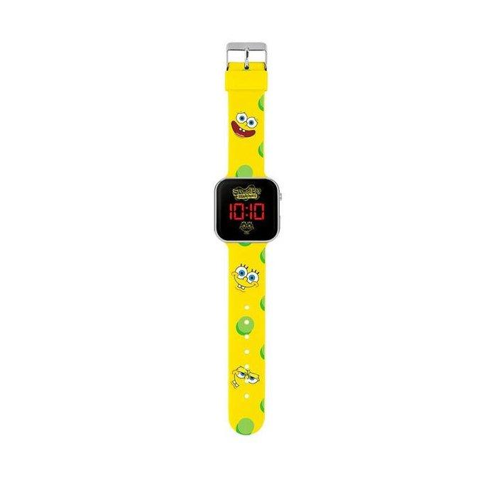 Disney Nickelodeon SpongeBob LED Kids Watch, 35 mm, Printed Silicone Strap, SGB4134 – Yellow