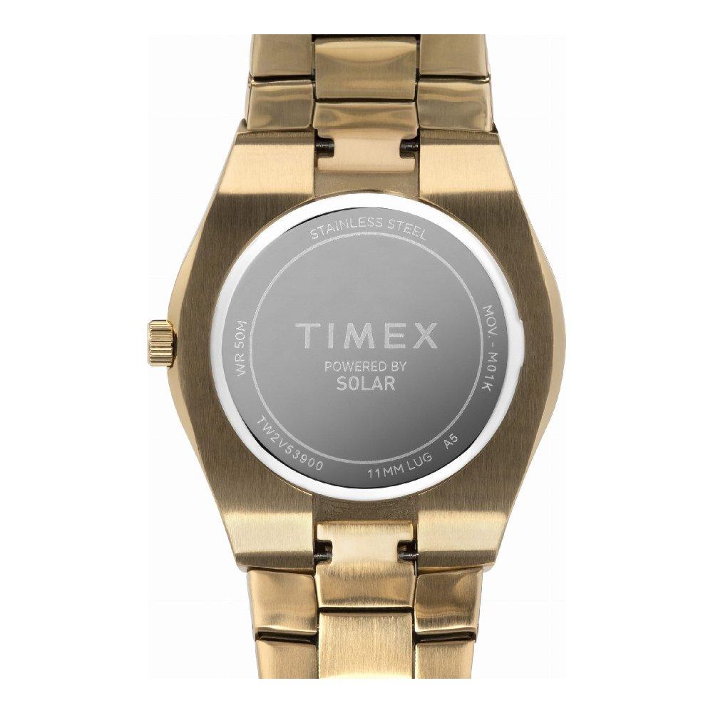 TIMEX Solar Watch for Men, Analog, 43mm, Stainless Steel Strap, TW2V53900 - Gold