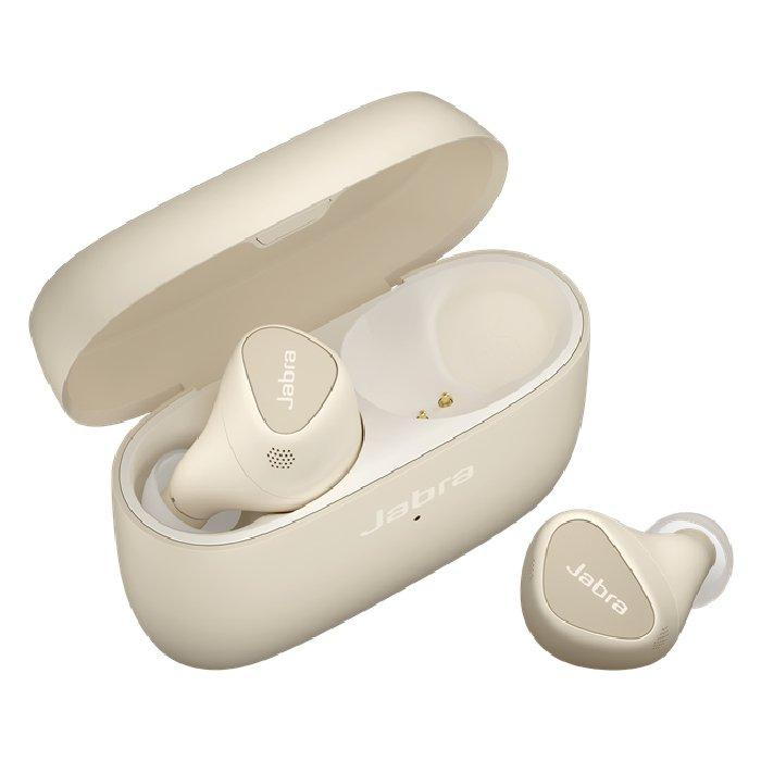 سماعات اذن بلوتوث لاسلكية من جابرا ايليت 5 ايليت 5 جيجابايت - ذهبي بيج