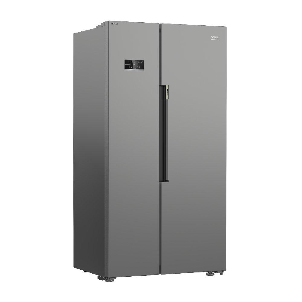 BEKO Side by Side Refrigerator/ Freezer, 22.6CFT, 640 Liters, GNE741S – Silver