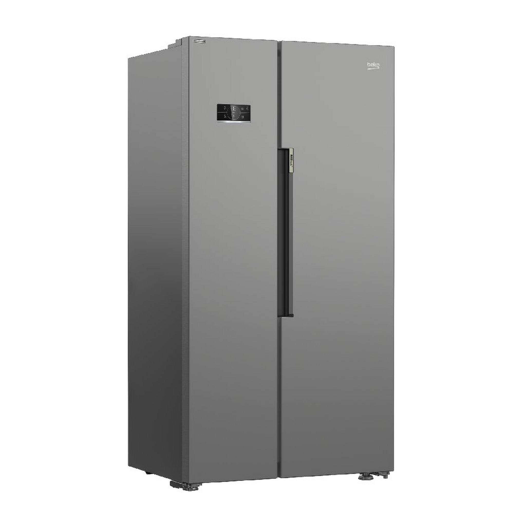 BEKO Side by Side Refrigerator, 22.6CFT, 640 Liters, GNE741S – Silver