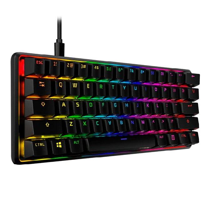 HyperX Alloy Origins 60 Gaming Keyboard, Mechanical, Wired, Red AR, 6P6K8AA#A2N - Black