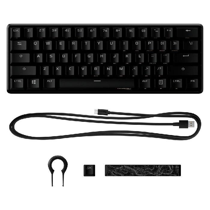 HyperX Alloy Origins 60 Gaming Keyboard, Mechanical, Wired, Red AR, 6P6K8AA#A2N - Black