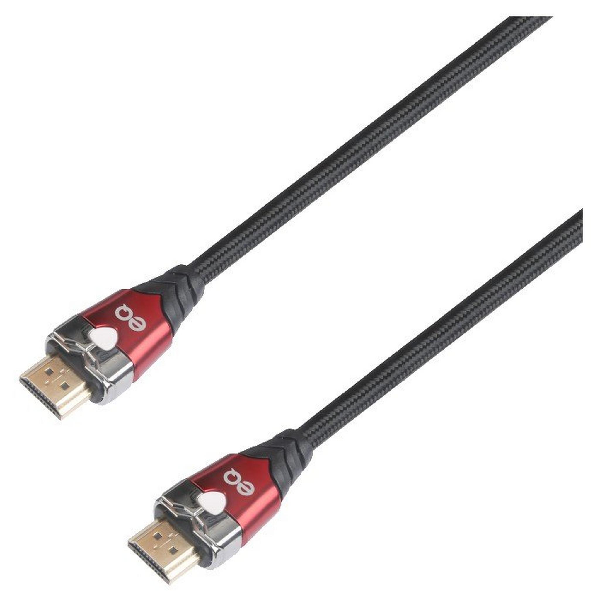 EQ 8K Gaming HDMI Cable, 1.8M, Up to 48Gbps, HD-106A - Black