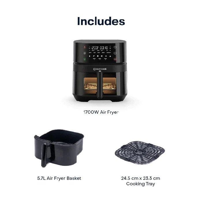 NUTRICOOK Air Fryer 3 Vision, 5.7L, 1700 WattsBlack Xcite Kuwait