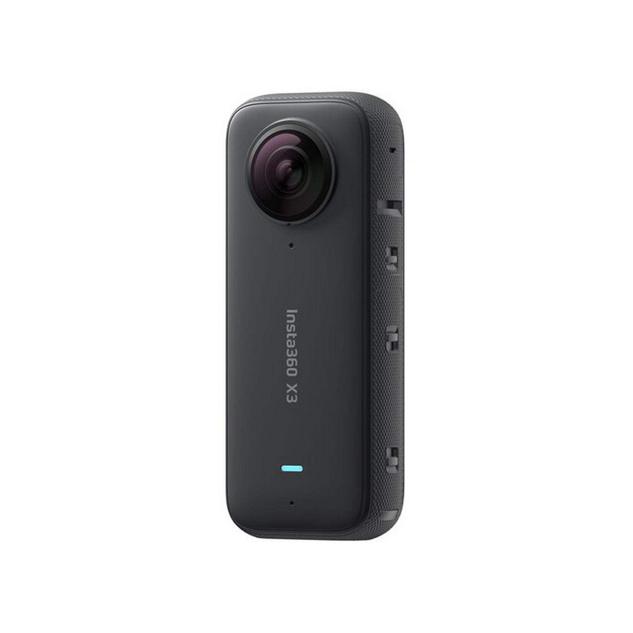 INSTA360 ONE X3 Camera, 5.7K Dual-Lens, 2.29" Touchscreen - Black