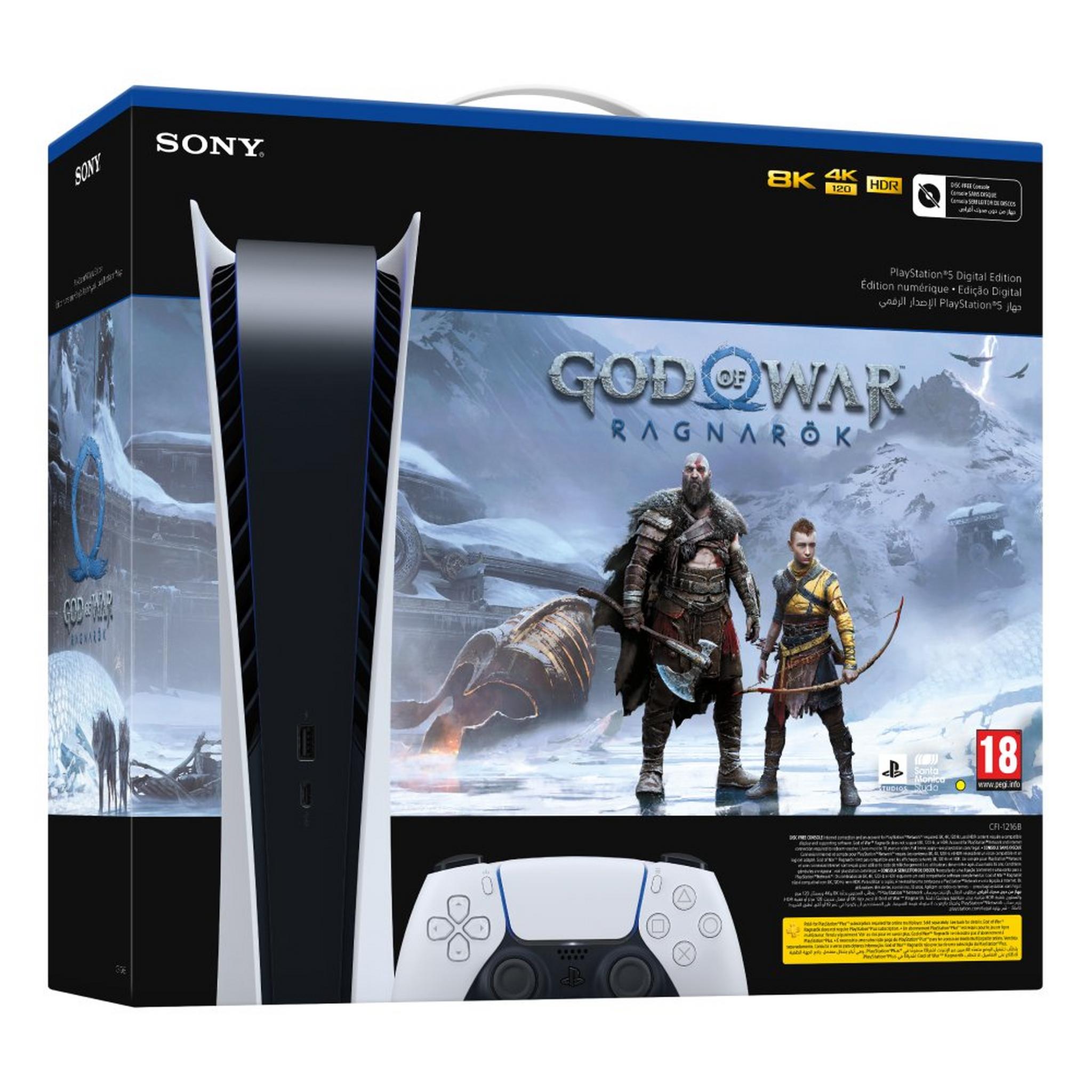 Sony PlayStation 5 Digital Edition Console + God of War: Ragnarok Voucher