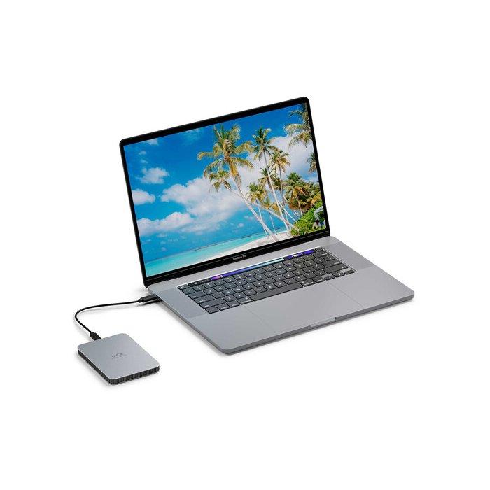 LACIE Hard Drive 4TB, USB-C, STLP4000400 - Silver