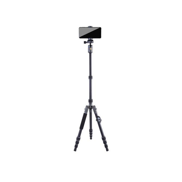 Vanguard VEO 3 GO Aluminum Tripod/Monopod with T-45 Ball Head, with Smartphone Connector, and Bluetooth Remote, VEO3GO 204AB  - Black