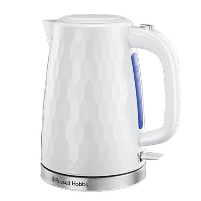 Buy Russell hobbs honeycomb kettle, 1. 7 liters, 26050/rh - white in Kuwait
