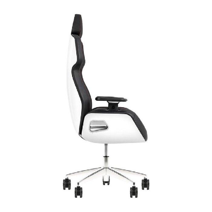 Thermaltake Argent E700 Real Leather Gaming Chair, Design by Studio F. A. Porsche, GGC-ARG-BWLFDL-01– White