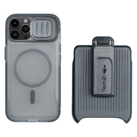 Buy Tech21 evomax case for iphone 14 pro with magsafe and holster, t21-9707 - clear black in Kuwait