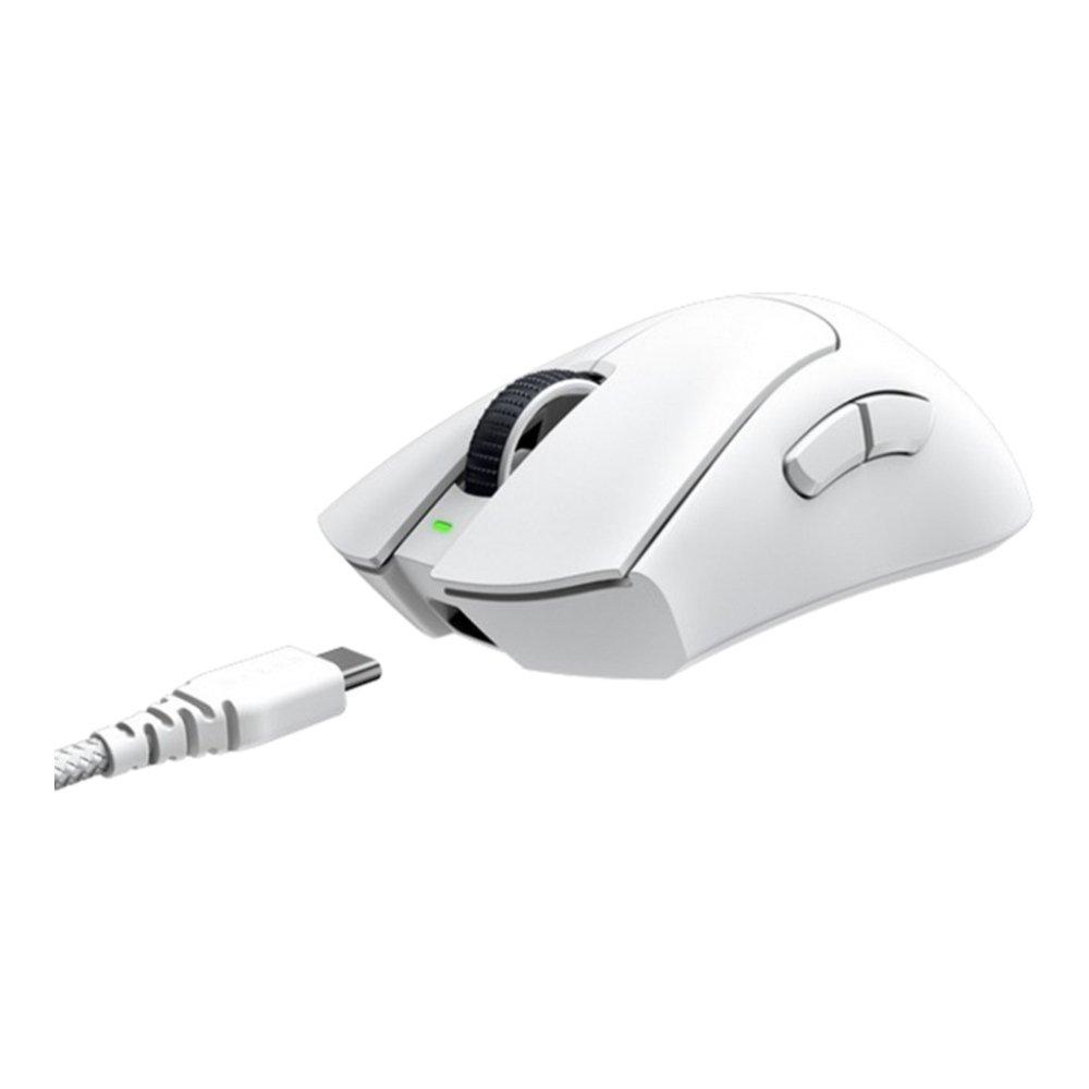 Razer DeathAdder V3 Pro USB Optical Wireless RGB Gaming Mouse, RZ01-04630200-R3U1 - White