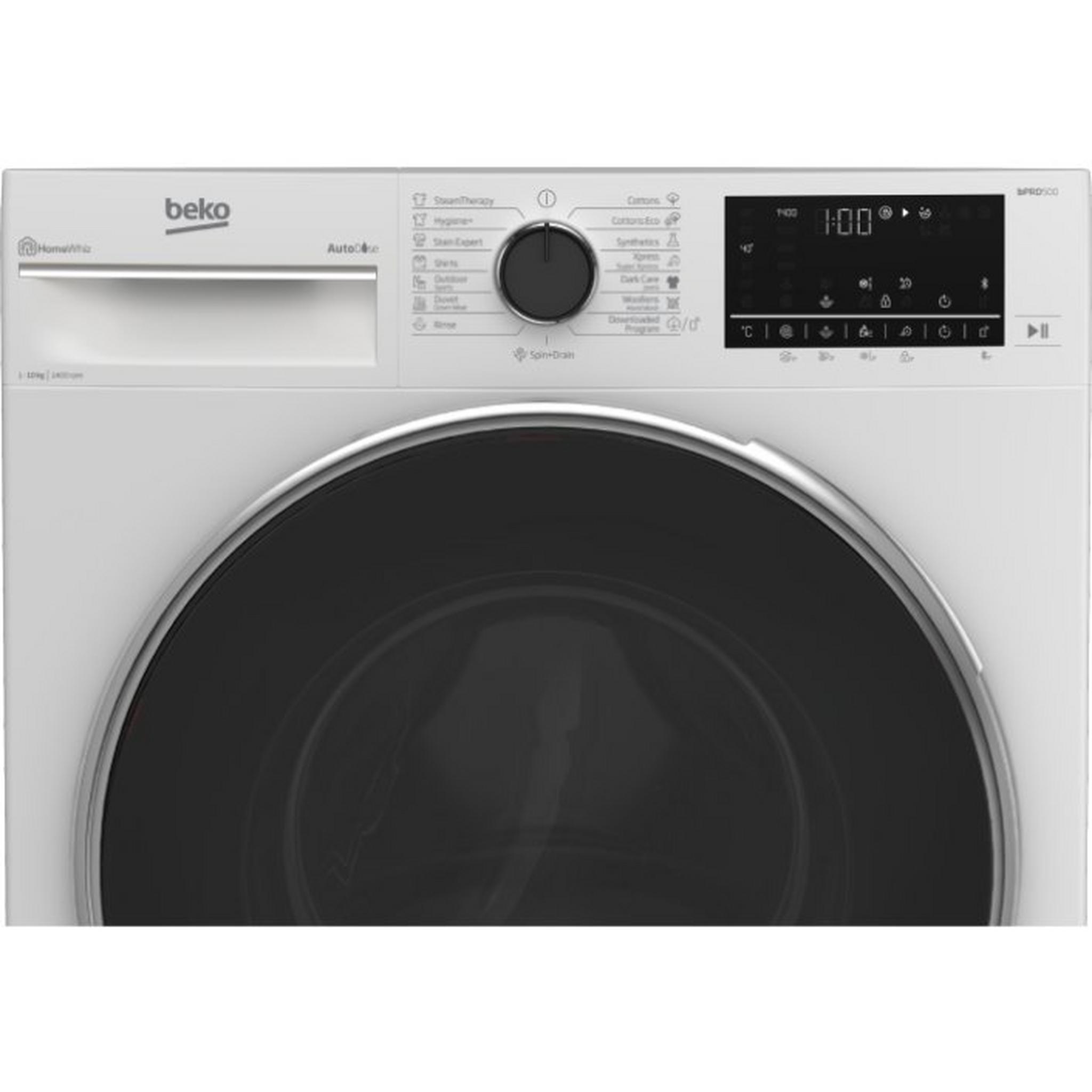 Beko Front Load Washer, 10Kg Washing Capacity, 1400RPM, WTE1014XW – White